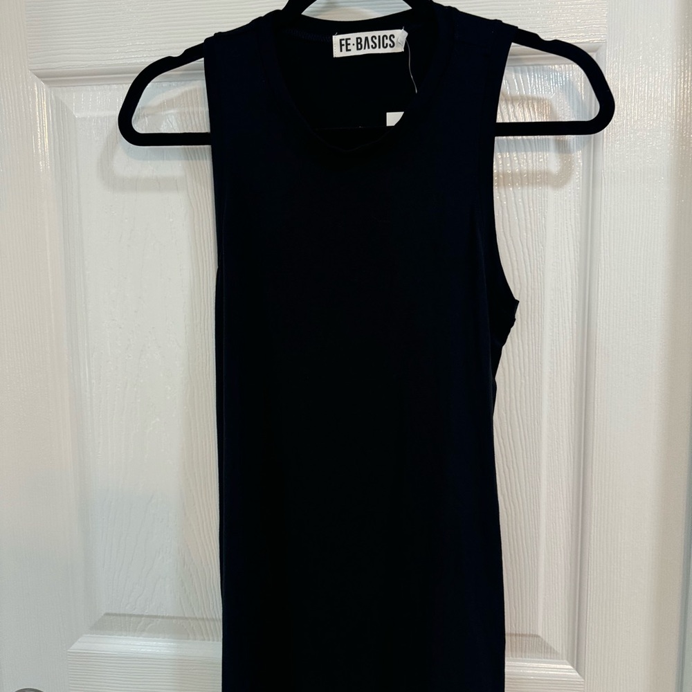 Women's Black Sleeveless dress Cleo black modal fighting eel